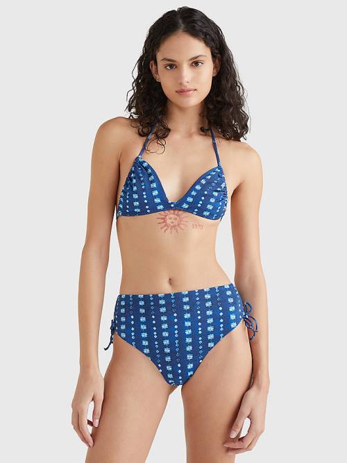 Tommy Hilfiger Shibori Ruched Bikini Bottoms Mayo Kadın Mavi | TH982ILE