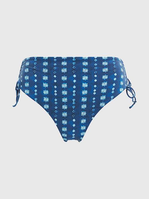 Tommy Hilfiger Shibori Ruched Bikini Bottoms Mayo Kadın Mavi | TH982ILE