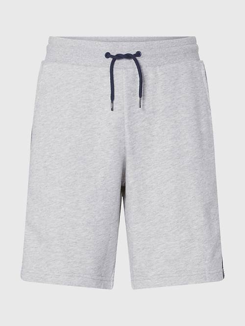 Tommy Hilfiger Side Logo Drawstring Shorts Pijama Erkek Gri | TH431SPY