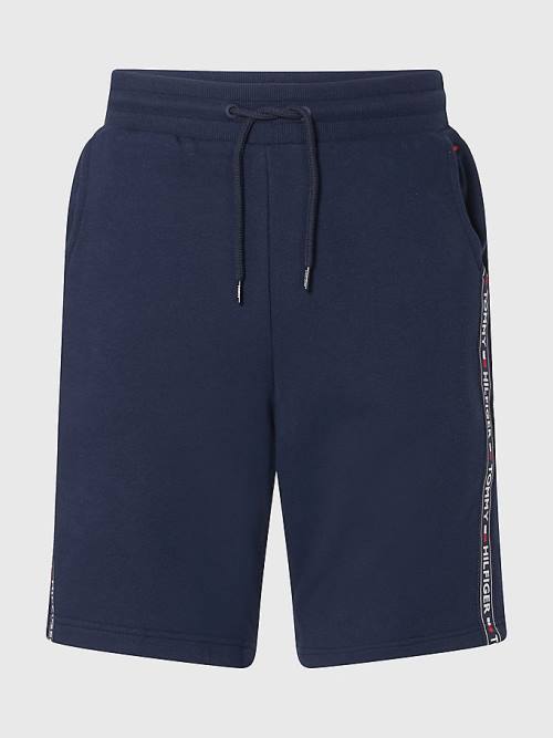 Tommy Hilfiger Side Logo Drawstring Shorts Pijama Erkek Mavi | TH491XEL