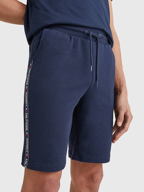 Tommy Hilfiger Side Logo Drawstring Shorts Pijama Erkek Mavi | TH491XEL