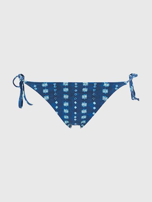 Tommy Hilfiger Side Tie Shibori Bikini Bottoms Mayo Kadın Mavi | TH193SYQ