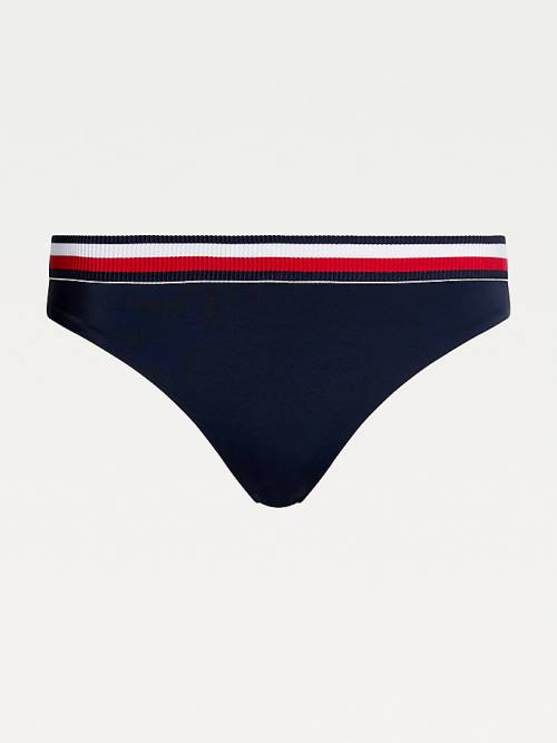 Tommy Hilfiger Signature Bikini Bottoms Mayo Kadın Mavi | TH260TJQ