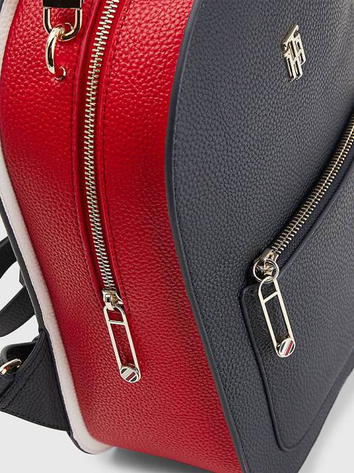 Tommy Hilfiger Signature Colour-Blocked Backpack Çanta Kadın Mavi | TH302GBR