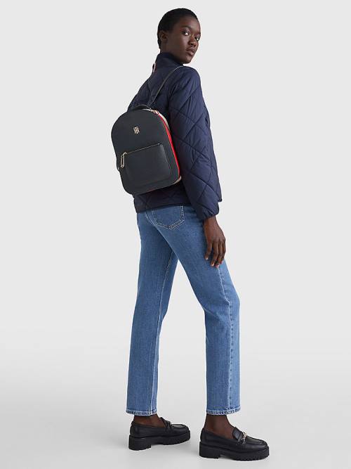 Tommy Hilfiger Signature Colour-Blocked Backpack Çanta Kadın Mavi | TH302GBR