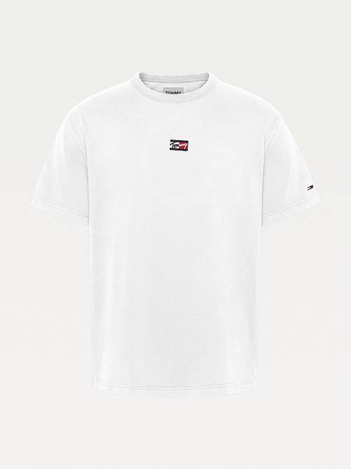 Tommy Hilfiger Signature Graphic Tişört Erkek Beyaz | TH120WAB