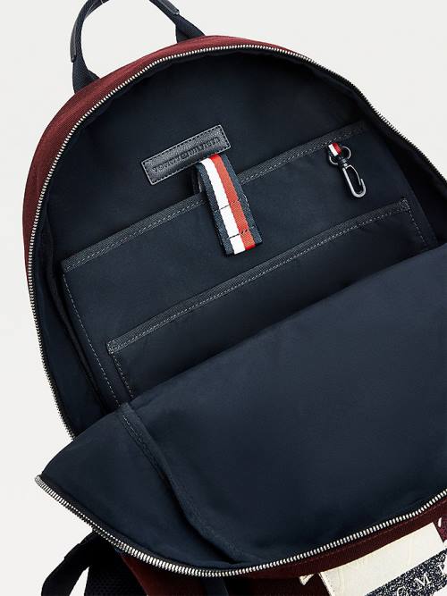 Tommy Hilfiger Signature Logo Backpack Çanta Erkek Kırmızı | TH459OAS