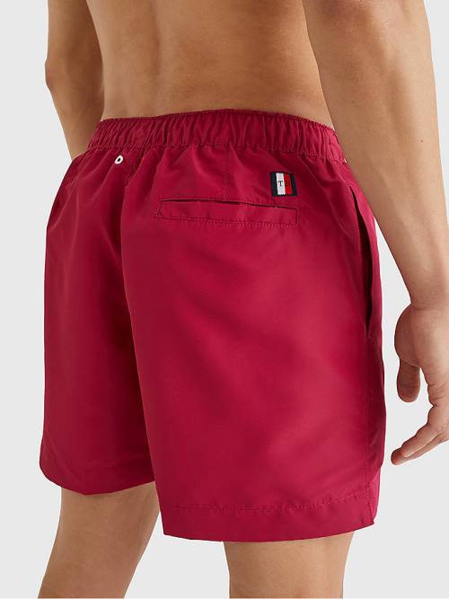 Tommy Hilfiger Signature Logo Mid Cut Cut Cut Length Shorts Mayo Erkek Pembe | TH871XDN