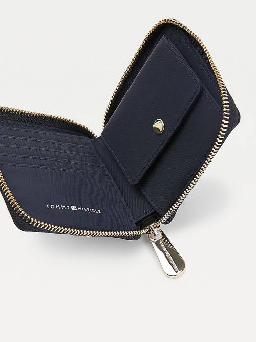 Tommy Hilfiger Signature Medium Zip Around Cüzdan Kadın Mavi | TH592URX