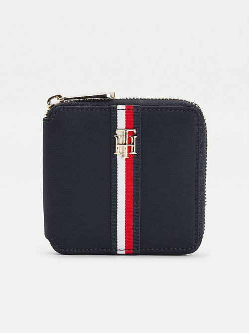 Tommy Hilfiger Signature Medium Zip Around Cüzdan Kadın Mavi | TH592URX