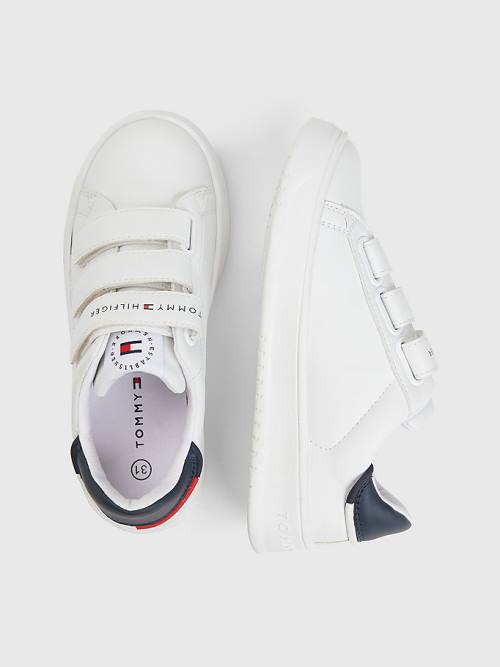 Tommy Hilfiger Signature Midsole Low-Top Spor Ayakkabı Erkek Çocuk Beyaz | TH389CAJ