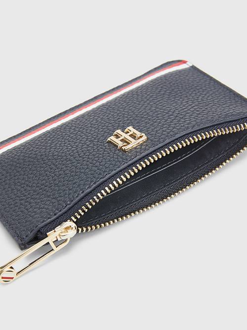 Tommy Hilfiger Signature Monogram Card Holder Cüzdan Kadın Mavi | TH830AMI