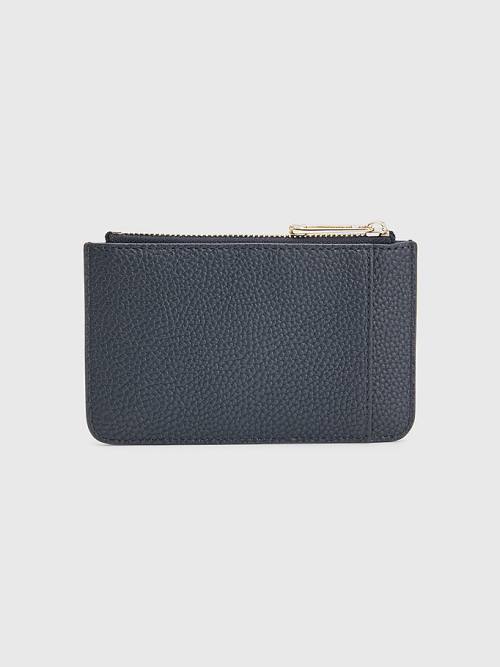 Tommy Hilfiger Signature Monogram Card Holder Cüzdan Kadın Mavi | TH830AMI