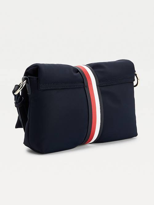 Tommy Hilfiger Signature Monogram Lock Crossover Çanta Kadın Mavi | TH685ABZ