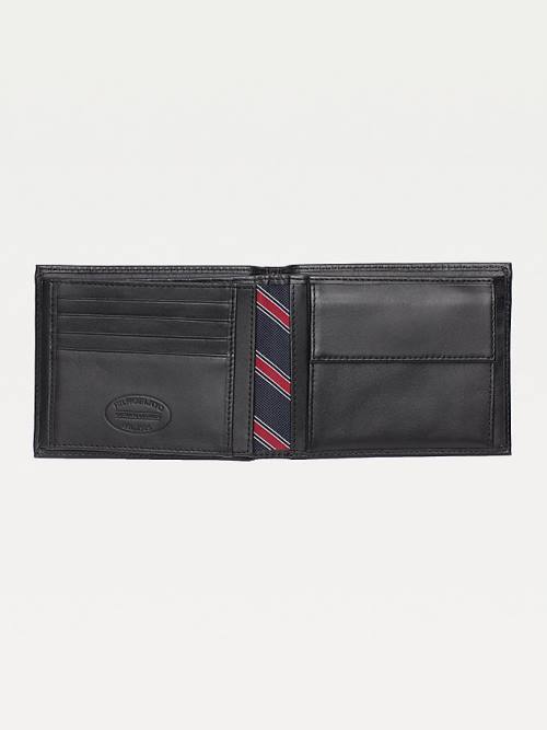 Tommy Hilfiger Signature Stripe Trifold Cüzdan Erkek Siyah | TH328XRJ