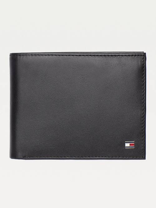 Tommy Hilfiger Signature Stripe Trifold Cüzdan Erkek Siyah | TH328XRJ