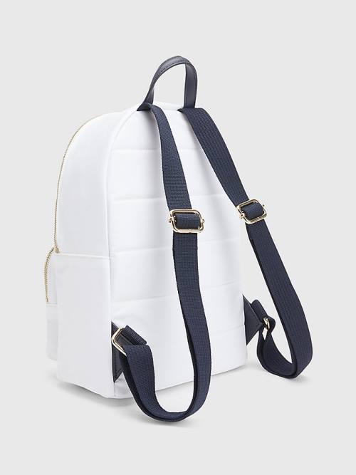 Tommy Hilfiger Signature Tape Backpack Çanta Kadın Beyaz | TH846GZC