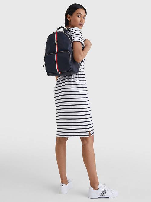 Tommy Hilfiger Signature Tape Backpack Çanta Kadın Mavi | TH952IFN