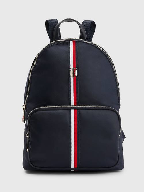 Tommy Hilfiger Signature Tape Backpack Çanta Kadın Mavi | TH952IFN