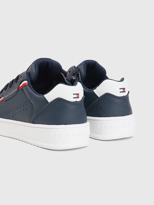 Tommy Hilfiger Signature Tape Dantel-Up Spor Ayakkabı Erkek Çocuk Mavi | TH619BVD