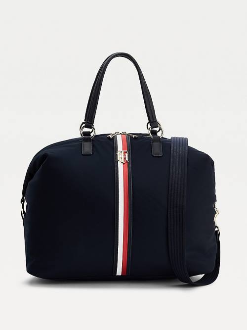 Tommy Hilfiger Signature Tape Weekender Çanta Kadın Mavi | TH078YVC