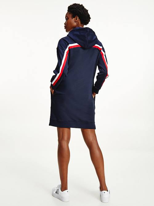 Tommy Hilfiger Signature Trim Elbise Kadın Mavi | TH354XHC