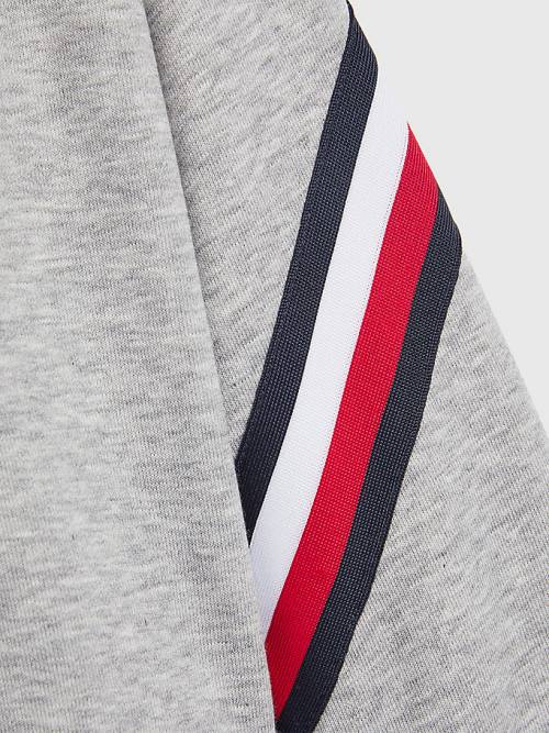 Tommy Hilfiger Signature Trim Slouchy Kapüşonlu Sweatshirt Kiz Çocuk Gri | TH459TOI