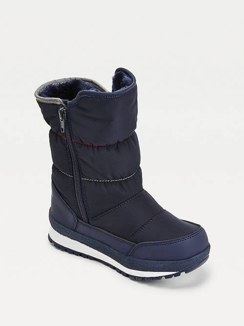 Tommy Hilfiger Signature Webbing Padded Snow Bot Erkek Çocuk Mavi | TH397EOC