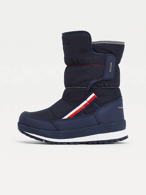 Tommy Hilfiger Signature Webbing Padded Snow Bot Erkek Çocuk Mavi | TH397EOC