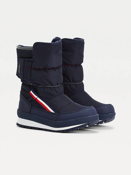 Tommy Hilfiger Signature Webbing Padded Snow Bot Erkek Çocuk Mavi | TH397EOC