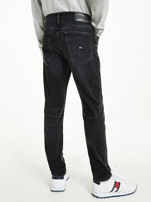 Tommy Hilfiger Simon Skinny Distressed Black Jean Pantolon Erkek Denim | TH712XSC