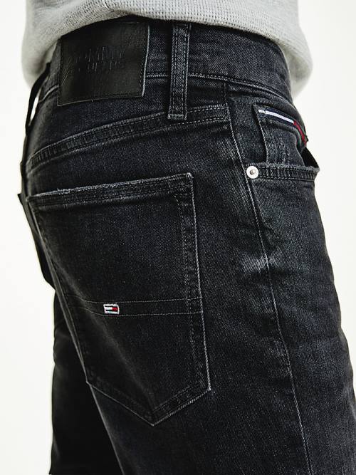 Tommy Hilfiger Simon Skinny Distressed Black Jean Pantolon Erkek Denim | TH712XSC