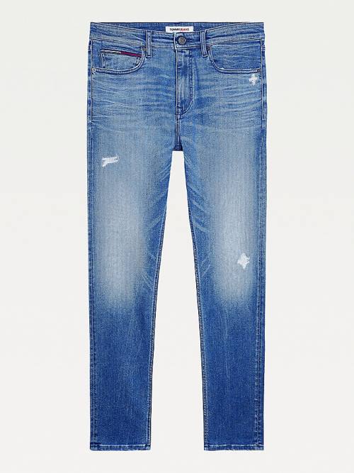 Tommy Hilfiger Simon Skinny Distressed Jean Pantolon Erkek Denim | TH561QUT