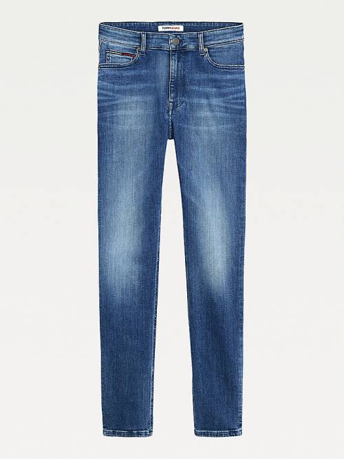 Tommy Hilfiger Simon Skinny Fit Faded Jean Pantolon Erkek Denim | TH873IMX