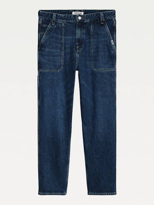 Tommy Hilfiger Skater Relaxed Worker Jean Pantolon Erkek Denim | TH758BGD