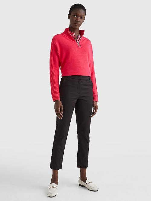 Tommy Hilfiger Slim Ankle Pantolon Kadın Siyah | TH438QMA