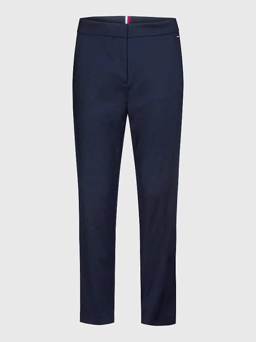 Tommy Hilfiger Slim Ankle Pantolon Kadın Mavi | TH826WHF