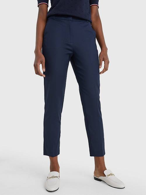 Tommy Hilfiger Slim Ankle Pantolon Kadın Mavi | TH826WHF