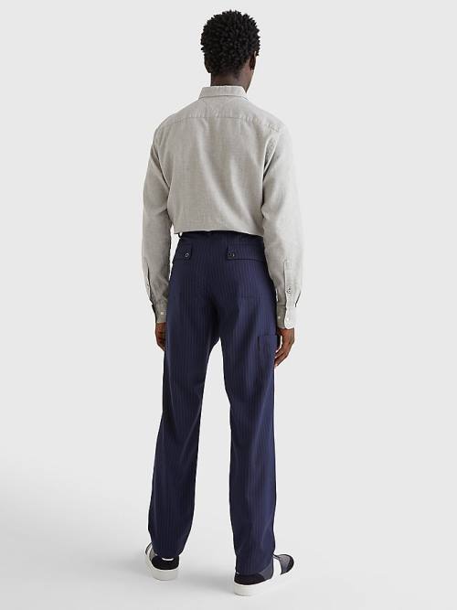 Tommy Hilfiger Slim Fit Cargo Pantolon Erkek Mavi | TH418TCM