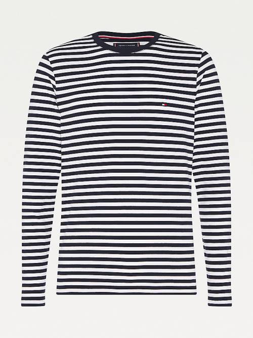 Tommy Hilfiger Slim Fit Long Sleeve Tişört Erkek Mavi | TH603SWM