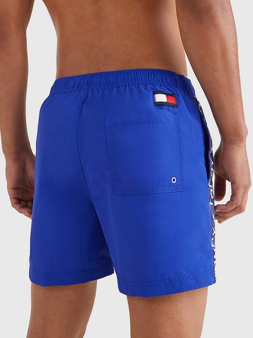 Tommy Hilfiger Slim Fit Mid Cut Cut Cut Length Shorts Mayo Erkek Mavi | TH142JTI