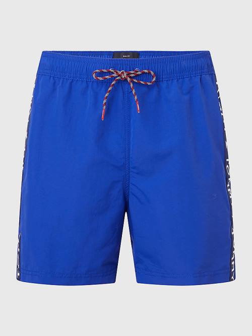 Tommy Hilfiger Slim Fit Mid Cut Cut Cut Length Shorts Mayo Erkek Mavi | TH142JTI