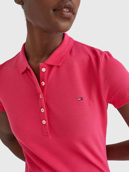 Tommy Hilfiger Slim Fit Polo Elbise Kadın Pembe | TH839QNB