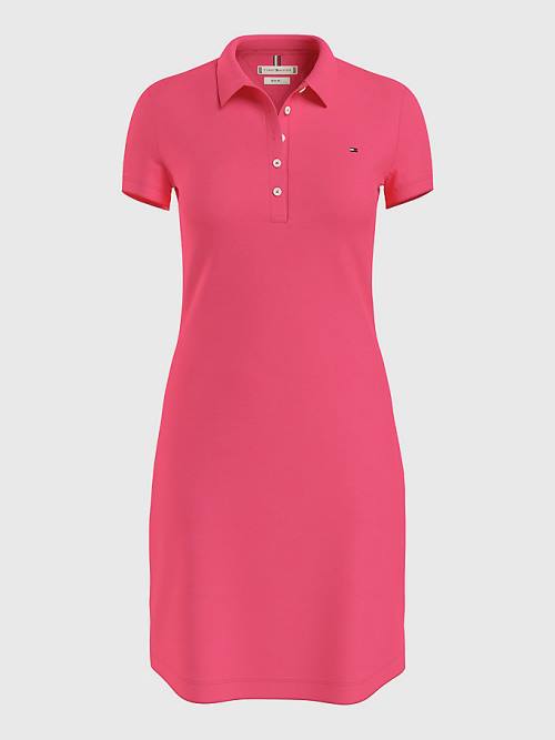 Tommy Hilfiger Slim Fit Polo Elbise Kadın Pembe | TH839QNB