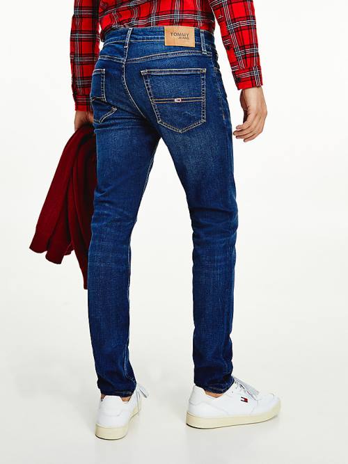 Tommy Hilfiger Slim Fit Tapered Faded Jean Pantolon Erkek Denim | TH163PFG