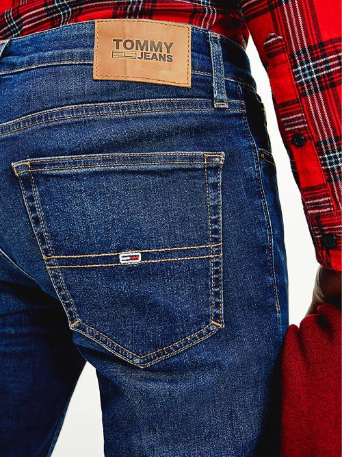 Tommy Hilfiger Slim Fit Tapered Faded Jean Pantolon Erkek Denim | TH163PFG