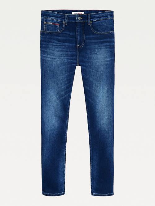 Tommy Hilfiger Slim Fit Tapered Faded Jean Pantolon Erkek Denim | TH163PFG