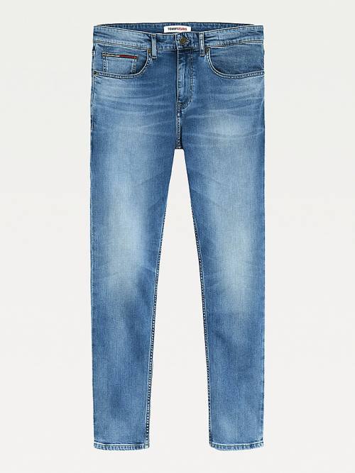 Tommy Hilfiger Slim Fit Tapered Faded Jean Pantolon Erkek Denim | TH948CSH