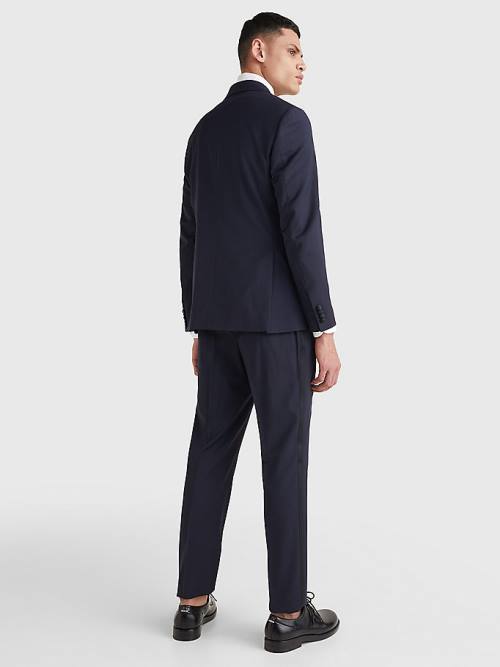 Tommy Hilfiger Slim Fit Tuxedo Blazer Erkek Mavi | TH630JYK