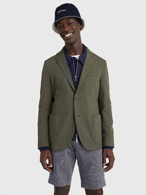 Tommy Hilfiger Slim Fit Unconstructed Blazer Erkek Yeşil | TH176PRZ